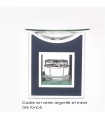 BRULE PARFUM VERRE GRIS/ARG 12.5X10CM C2