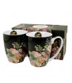 SET 2 MUGS 360ML VINTAGE FLOWERS C2