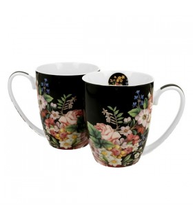 SET 2 MUGS 360ML VINTAGE FLOWERS C2