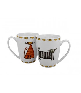 SET 2 MUGS 360ML CLASSIC CHATS C2