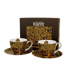 SET 2 TASSES+SOUCOUPES 280ML KLIMT TREE OF LIFE