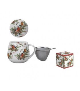 TISANIERE FILTRE 430ML CHRISTMAS BIRDS C3