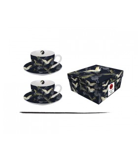 SET 2 TASSES EXPRESSO 100ML CRANES BY NIGHT