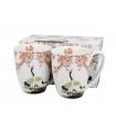 SET 2 MUGS 360ML SAKURA & CRANES C2