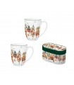 SET 2 MUGS 350ML CHRISTMAS VILLAGE C2