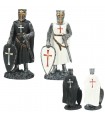 CROISE N/ROUGE+BOUC. SET DE 2 H.17CM