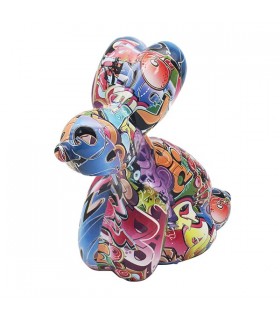 TIRELIRE LAPIN BALLON GRAFFITI 20X7X16 C2