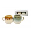 MUG REACTIVE GLAZE 400ML SET DE 2 ASS
