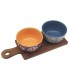 SET 2 COUPELLES APERITIF+PLAT BOIS 30X12X7 C2