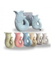 SET 6 VASES POISSONS 14X8X20 ASS