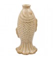 VASE POISSON REACTIVE GLAZE BEIGE 14X12X28