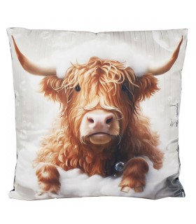 COUSSIN VACHE DES HIGHLANDS BAIN 45X45 C2
