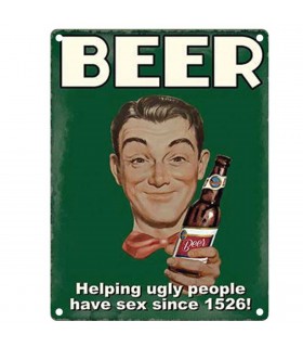 PLAQUE 30X40 BEER UGLY C2