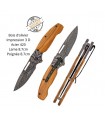 COUTEAU MANCHE OLIVIER LAME 3D L.17.4CM