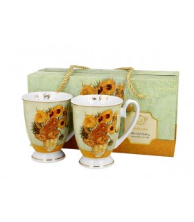 SET 2 MUGS 320ML VAN GOGH TOURNESOLS GOLDEN LINE