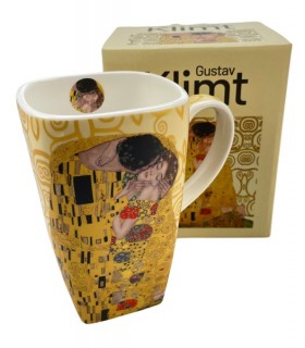 MUG CARRE 650ML KLIMT THE KISS ECRU C3