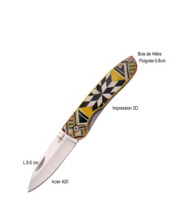 COUTEAU MANCHE HETRE ACIER 420 6.8CM
