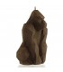 BOUGIE GORILLE ORIGAMI MARRON 79H 9.5X10X15.5