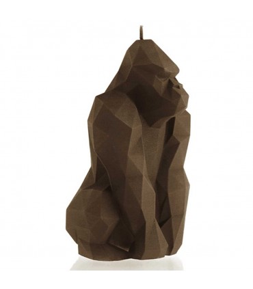 BOUGIE GORILLE ORIGAMI MARRON 79H 9.5X10X15.5