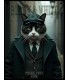 PLAQUE 20X30 CHAT NB C2