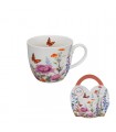 MUG 460ML PANIER FLEURS SUMMER SET DE 4