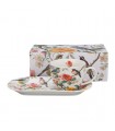 TASSE 450ML+SOUCOUPE 14.8X25 FLEURS APRIL C2