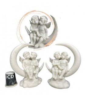 COUPLE ANGE LUNE 6.6X4X8.3 SET DE 8 ASS