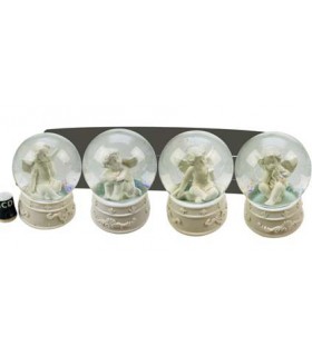 ANGE BOULE DE NEIGE 6.5X6.5X8.5 SET DE 8 ASS
