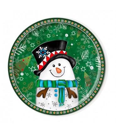 ASSIETTE SERVICE BONHOMME NEIGE RD31 C2