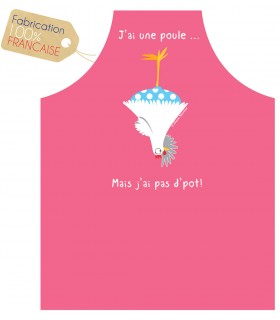 TABLIER ROSE POULE AU POT  C2*