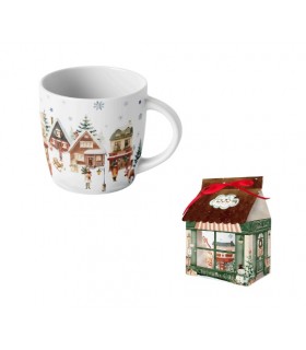 MUG 400ML CHRISTMAS VILLAGE BOITE MAISON C3