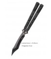 COUTEAU PAPILLON LAME ET POIGNEE INOX 10.8CM