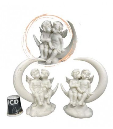 COUPLE ANGE LUNE 6.6X4X8.3 SET DE 8 ASS