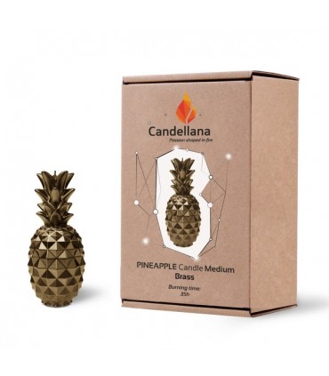 BOUGIE ANANAS BRASS 35H 15X7.5X7.5 C2