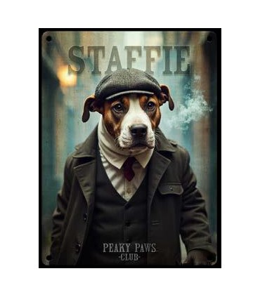 PLAQUE 20X30 STAFFORDSHIRE BULL TERRIER C2