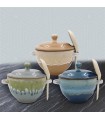 BOL SOUPE+CUIL 300ML REACTIVE GLAZE SET DE 3 ASS