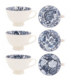 MUG CERAMIQUE FLEUR 450ML SET DE 3 ASS