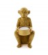 SINGE DORE PORTE BOUGIE 15X8CM C2