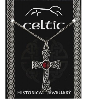 COLLIER CROIX PIERRE ROUGE C10 COLLIER CROIX PIERRE ROUGE C10