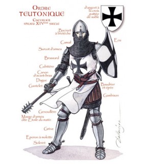 CARTE CHEVALIER ORDRE TEUTON. X25 CARTE CHEVALIER ORDRE TEUTON. X25