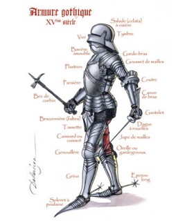 CARTE ARMURE GOTHI. XV°SIECLE X25 CARTE ARMURE GOTHI. XV°SIECLE X25