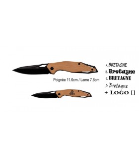 COUTEAU LAME NOIRE POIGNEE 11.6CM PERSO C12 COUTEAU LAME NOIRE POIGNEE 11.6CM PERSO C12