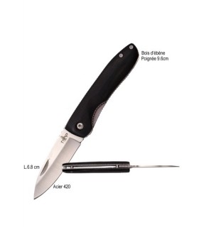 COUTEAU MANCHE EBENE ACIER 420 9.6CM COUTEAU MANCHE EBENE ACIER 420 9.6CM