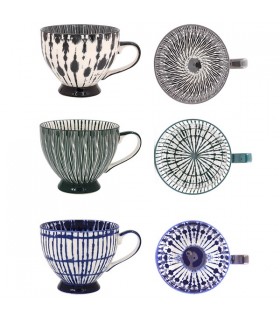 MUG CERAMIQUE AMARI 450ML SET DE 3 ASS MUG CERAMIQUE AMARI 450ML SET DE 3 ASS