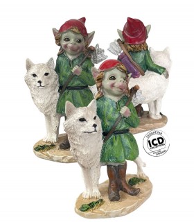 ELFE + LOUP 8.5X4.8X12.2 SET DE 2 ELFE + LOUP 8.5X4.8X12.2 SET DE 2