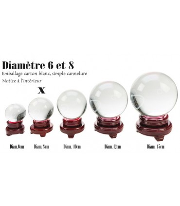 BOULE CRISTAL (DIAM 8 CM)