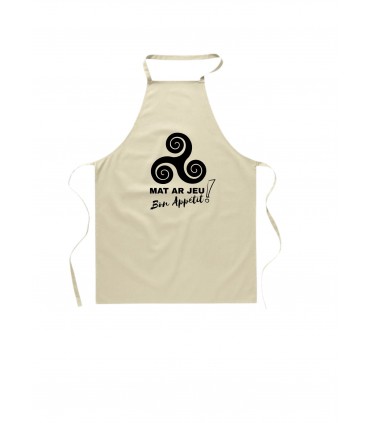 TABLIER ECRU BRETON BON APPETIT C2