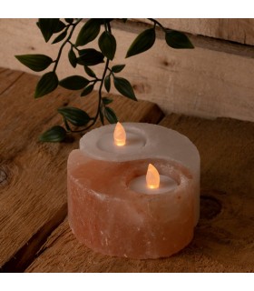 PORTE BOUGIE YING/YANG PIERRE DE SEL 5X10.5X12 C2 PORTE BOUGIE YING/YANG PIERRE DE SEL 5X10.5X12 C2