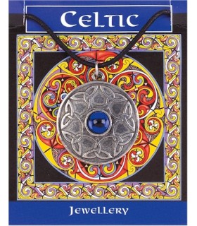 COLLIER RD CELTIQUE PIERRE BLEUE C10