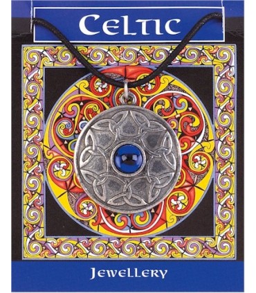 COLLIER RD CELTIQUE PIERRE BLEUE C10